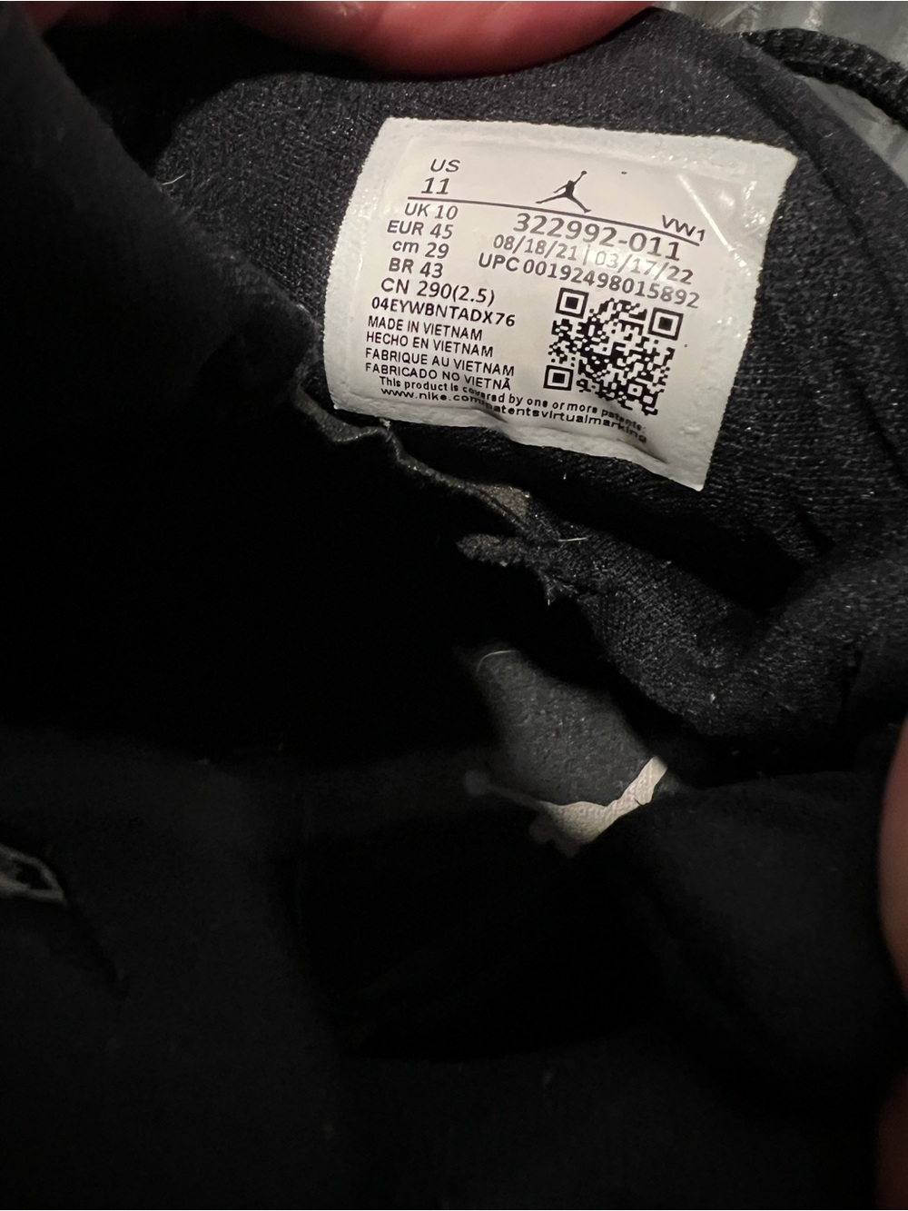 Jordan 6 Rings "Black Ice" sneakers in a black and white
No Box - Picture 8 of 8